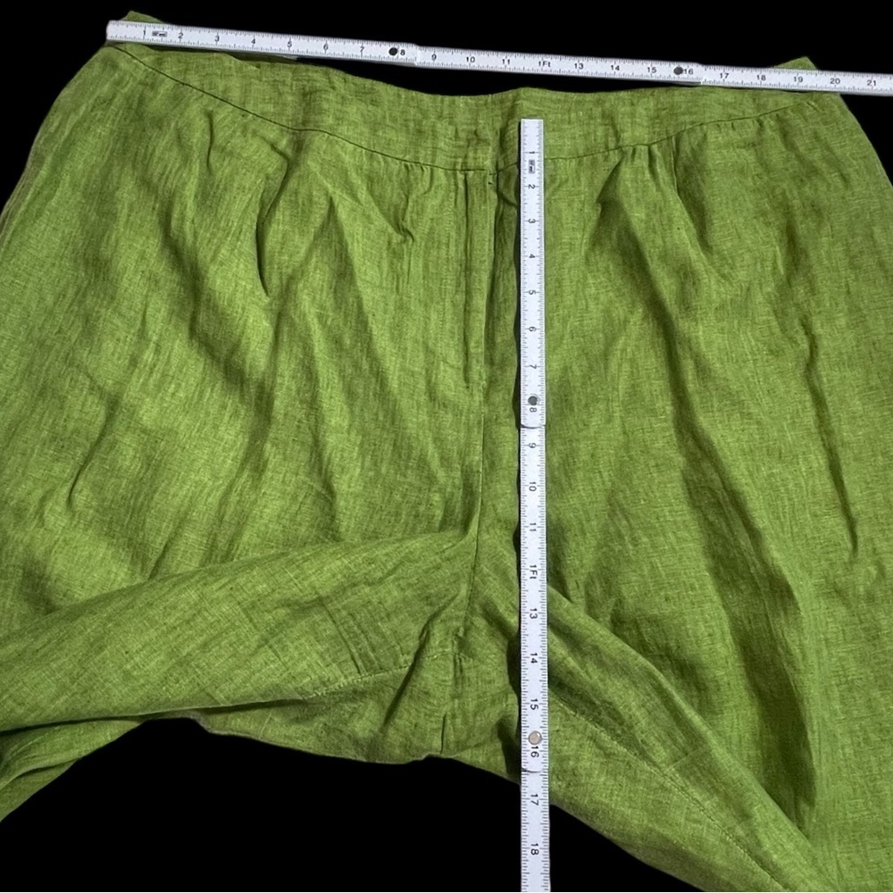 Style & Co 2pc Linen Pant Suit Set Green Blazer Pants 24W Plus - Picture 10 of 14